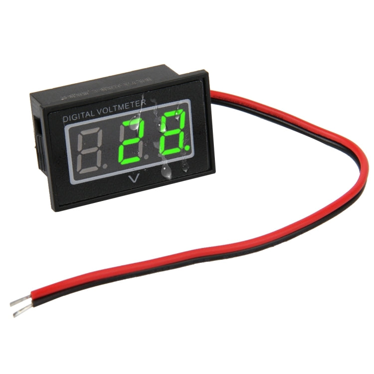 V40D Mini Waterproof IPX4 Digital Voltage Meter with 2-Wire Red Light Display, Measuring Voltage: DC 2.5-30V, DT0002G, DT0002L, DT0002R V40D Mini Waterproof IPX4 Digital Voltage Meter with 2-Wire Red Light Display, Measuring Voltage: DC 2.5-30V, DT0002G, DT0002L, DT0002R